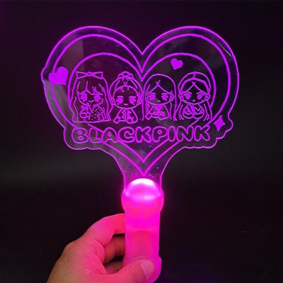 China LISA Jennie Rose Jisoo Bpink Colorful Flash LED Cartoon Acrylic Light Stick Wholesale Kpop South Korean Idol Goods for sale