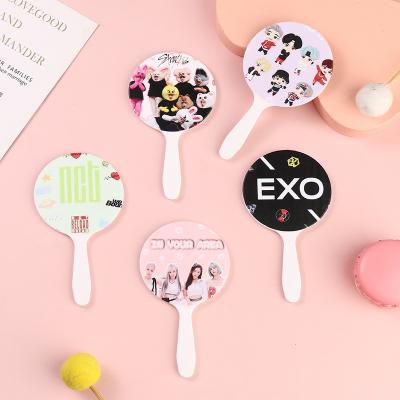 China Hand Held Goods Bpink Nct Exo Mini Handheld Mirror Wholesale Kpop Idol Mirror for sale