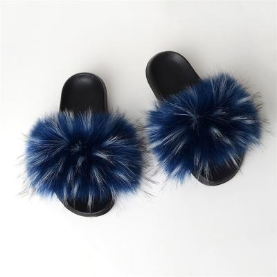 China Women's Multicolor Winter Anti-odor Factory Supply Direct Home Bedroom Fuzzy Faux Fur Slippers for sale