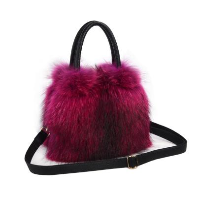 China Luxury New Fashion Designer Design Leopard Fur Purses Purses For Women Ladies Handbags for sale