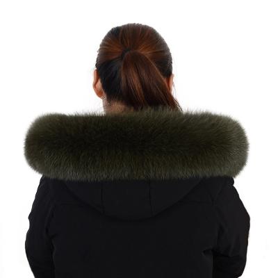 China Garment Factory Sale Winter Fashion Warm Collar Ladies Fox Fur Detachable Collar for sale