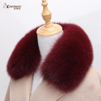 China Hot Selling Hot Top Class Fox Fur Collar Winter Big Real Fur Collar For Hoodie for sale