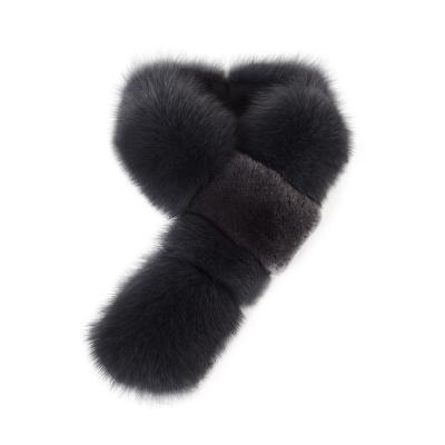 China Wholesale Medium Warm Natural Fur Scarf Winter Fashion Long 100% Real Fox Fur Collar Scarf for sale