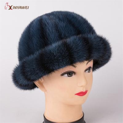 China COMMON Mink Fur Hat Women Winter Colorful Genuine High Quality Fur Hats for sale