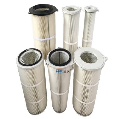 China Durable And Good Quality Three Claw Ear Polyester Fiber Dust Filter Cartridge Aluminum Plastic Three Hook Lifting Covered Dust Filter Element for sale