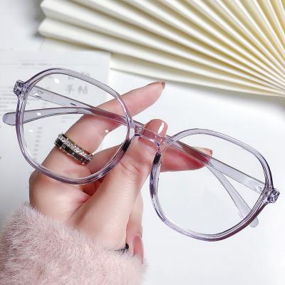 China New Durable Blue Light Anti Glasses For Women Shape Polygonal Eyewear Frames Student Myopia Finished Glasses Wholesale for sale