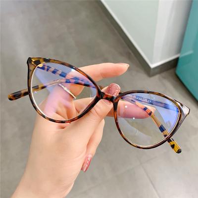 China For Cheap Optical Plastic Retro Reading Eye Glasses Plastic Frame Blue Light Filter Cat Eye Reading Glasses Small Anti Blocking Game Glasses for sale