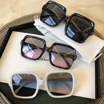 China Oversized Square Luxury Brand Women Vintage AC Sunglasses Large Frame Sun Glass Fashion Gradient Black Female for sale