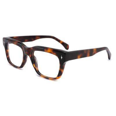 China OEM NEW Fashion High Quality Man Acetate Glass Eyewear Optical Frames Unique Square Handcrafted Square Eyeglasses Custom Glasses Frames For Women Men for sale