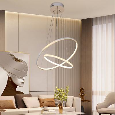 China Modern Modern White Minimalist Creative Chandelier Custom Aluminum Pendant Light for sale