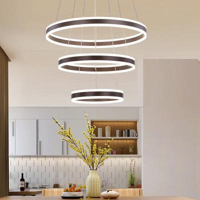 China Modern Contemporary Hotel Stair High Ceiling Large Round Linear Chandelier Custom Modern Pendant Lights for sale