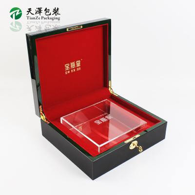 China Handmade Custom Luxury Wooden Gift Box High Gloss Piano Paint Wood Gift Packaging Box for sale