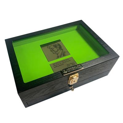 China Handmade Custom Medal Box Badge Box Collection Wooden Luxury Box Medal Of Honor Insignia Packaging for sale