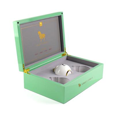 China Handmade Custom Luxury Tea Set Gift Box Tea Cup Wooden Box Antique Cup Collection Box Tea Packaging Organizer for sale