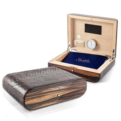 China Handmade High Quality Wooden Spanish Cedar Cigar Humidor Box Luxury Cigar Storage Boxes for sale