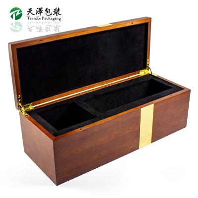 China Handmade High End Wine Packaging Gift Box Luxury Wooden Wine Box Wholesale Wine Box with Custom Logo for sale