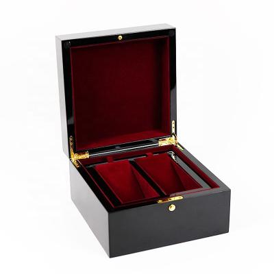 China Handmade Custom Wooden Perfumes Box Piano Lacquer Box Luxury Arab Perfume Bottles Essential Oil Gift Packaging Box for sale