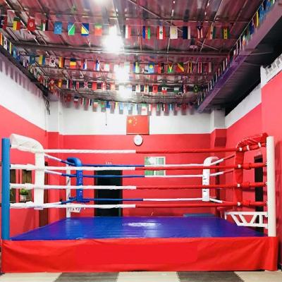 China High Quality Steel And Standard 7.8mX7.8m Boxing Ring With Customer Logos PU Competition Boxing Ring for sale