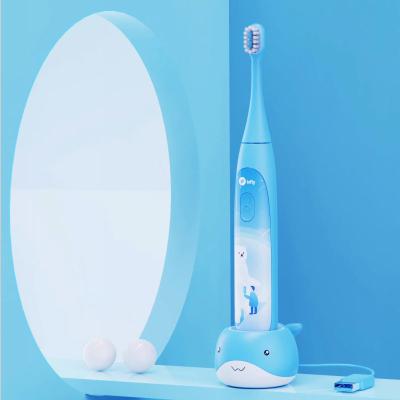 China Battery Operated OEM Customized Wireless Charging Children Silicone Electric Toothbrush Wholesale Soft for sale