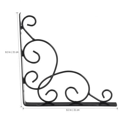 China Nordic Retro Frame Bracket Single Layer Wrought Iron Metal Laminate Pipe Wall Shelf Wall Hanging for sale