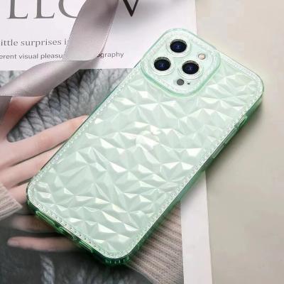 China Reinforced Edges Gold Plating Silicon Phone Case Geometric Soft Geometry Design For Iphone 12 13 Pro Imd Design Case for sale