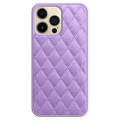 China Anti-fall Obastyle PU Effect Leather Phone Cover Quilted Half Hard Case For Iphone 13/13pro/12/11/x/xs/xr/8/7 for sale