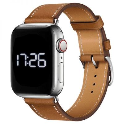 China Easy To Clean Obastyle PU Leather Band For Iwatch Series 6/se/5/4/3/2/1 Watch Strap 38/40mm 42/44mm for sale