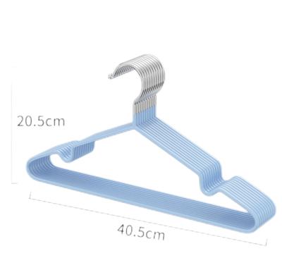 China Behind Doors/On Walls Best Selling Gold Custom Coat Hanger Premium Metal Hangers Heavy Duty - Non Slip Sturdy Dip Plastic Coat Hanger for sale