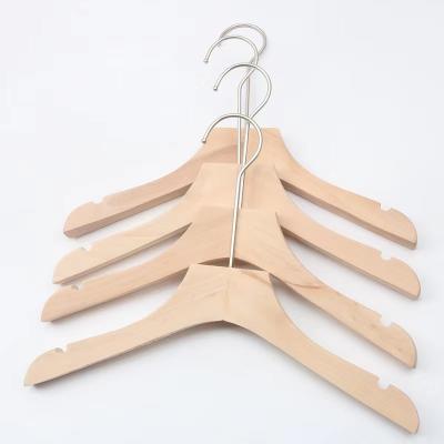 China Behind The Doors/On Walls Factory Wholesale Premium Goods And Rotating Hook Hanger Gold Thin Hooks Non Slip Wooden Hangers for sale