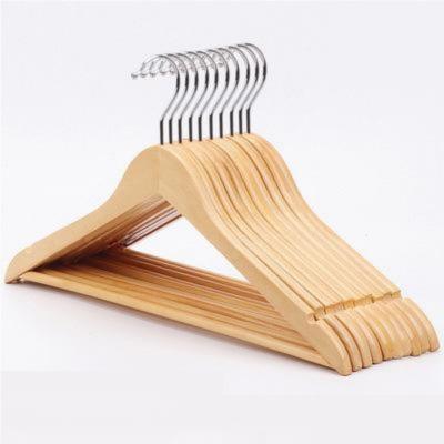 China Behind The Doors/On Walls Factory Wholesale Non Slip 360-Degree Rotating Notched Wooden Eco-Friendly Closet Suit Hanger for sale