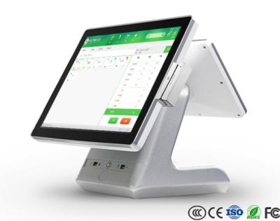 China Double Touch Screen retail point of sale system ,  all in one pos terminal for sale