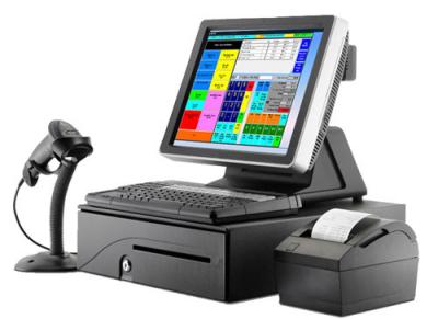 China Touch screen cash registers for restaurant , all in one point of sale equipment for sale