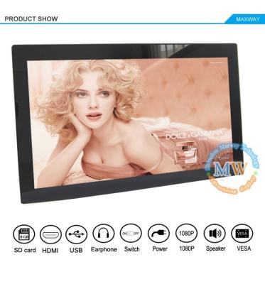 China 21.5 inch TFT wall mounted video photo frame for commercial LCD advertising for sale