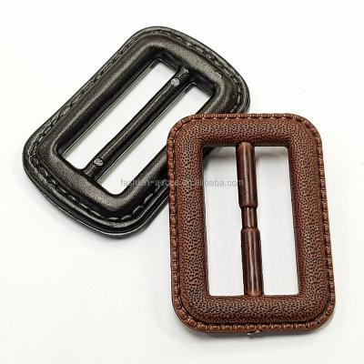 China Fashionable Artificial Leather Plastic Belt Buckle For Woman Dress for sale