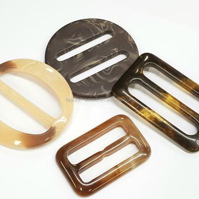 China Resin Buckles Fashion Brand Resin Decorative Belt Buckle For Clothing Coat Garment Accessory for sale