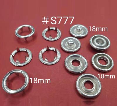 China #S777 18 Mm Four Stainless Steel Eco-Friendly Ring Prong Snap Button Eco-Friendly Parts for sale