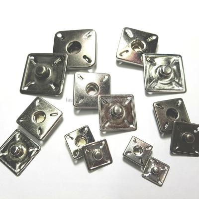 China High Performance Viable Metal Snap Custom Square Sewing Buttons For Garments for sale