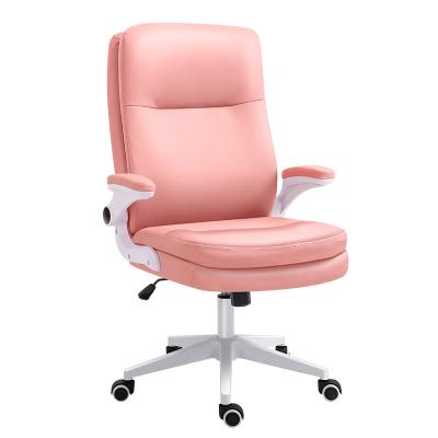 China New High Back Protective Modern Comfortable Soft Ergonomic Swivel Adjustable Office Leather Executive Chair (Waist) for sale