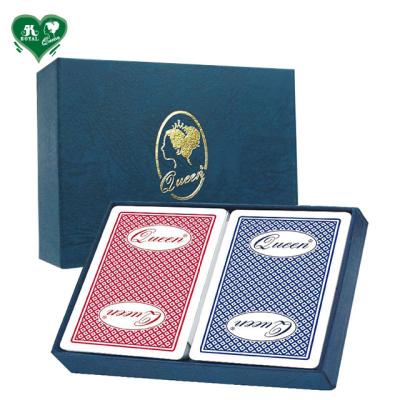 China Queen Plastic Casino Plastic Playing Cards - Super Jumbo Index for sale