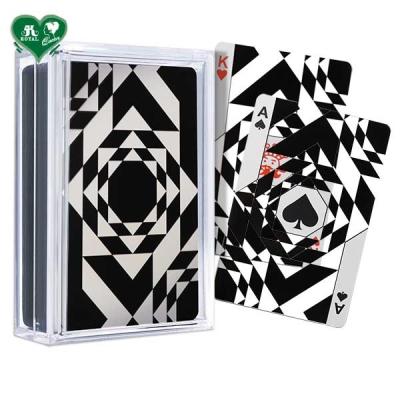 China Plastic Transparent Playing Cards - Geometric Series (Circle and Line) for sale