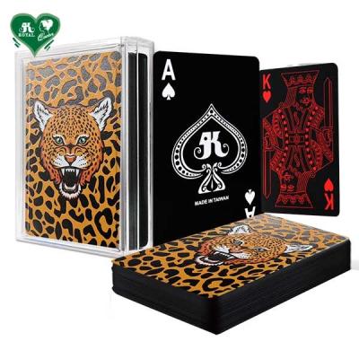 China Plastic Black Playing Cards - Animal Series (with Partial Special Gloss Varnish) for sale