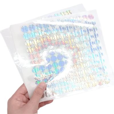 China Kiss Waterproof Cut Around Sticker Sheet Holographic Adhesive Custom Printed Logo Waterproof Vinyl 3D Hologram Packaging Label for sale