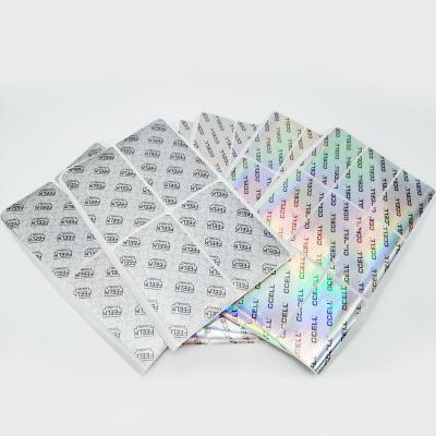 China Waterproof Adhesive Permanent Vinyl Security Seal Laser Hologram Sticker Label for sale