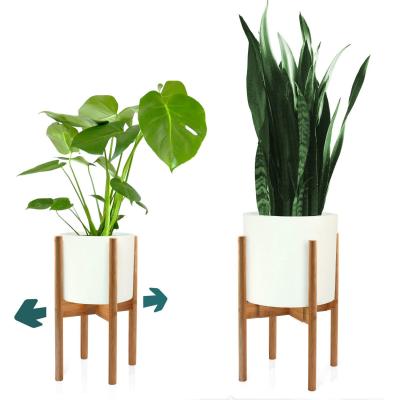 China Eco - Friendly Bamboo Flower Pot / Vase Rack /Rack Plant Pot Rack for sale