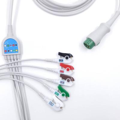 China ecg ecg t5 ekg ecg cable price low resistance compatible mindray lead IEC cable TPU for sale