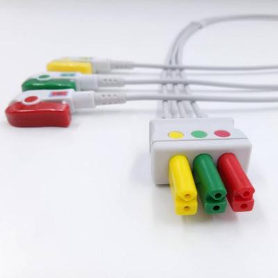 China Compatible mindray TPU leads IEC 3 lead ECG cable holter ecg cable for sale