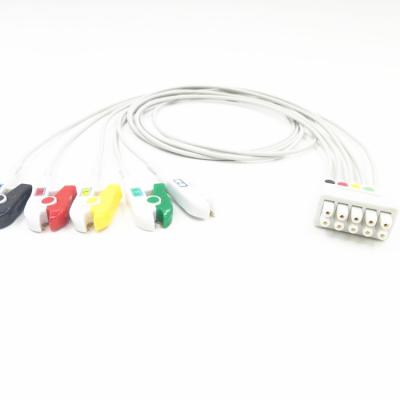 China TPU hot sale compatible GE ecg wire 5 leads lead wire clip IEC for sale