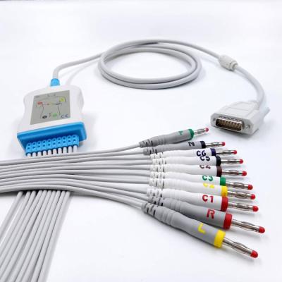 China Wholesale new compatible TPU ecg electrode cable ekg cable for nihon kohden for sale