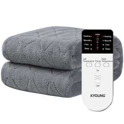 China Hot Selling Custom Overheating Protection Logo Washable Soft Plush Electric Heated Throw Blanket Electric Heating Blanket For Winter for sale