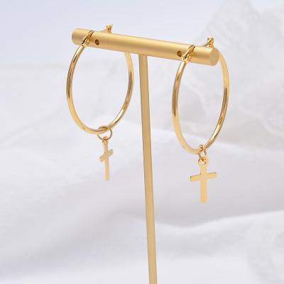 China Newest Fashion High Quality Stainless Steel Earrings High Quality Brass Jewelry Wholesale Anti-allergy Earrings Jewelry For for sale